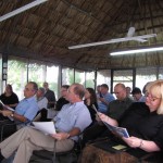 Faculty members met in the palapa, an open-air room with a thatched roof, to give and attend presentations on cultural identity, sustainable tourism and global perspective, among other topics.