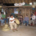 Faculty were taught how to weave baskets by their Mayan hosts.