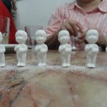 As tradition dictates, figurines of the baby Jesus were baked into the Rosca de Reyes cake.